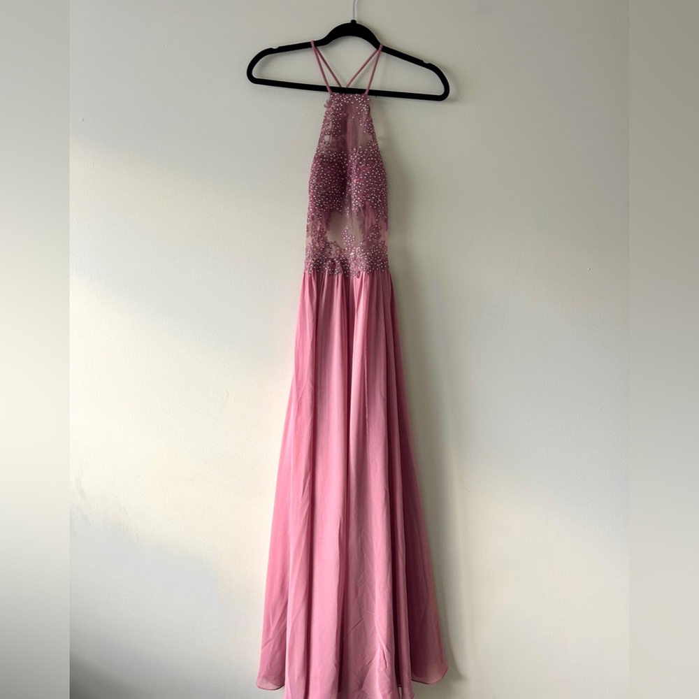 Mauve Embellished Formal Dress